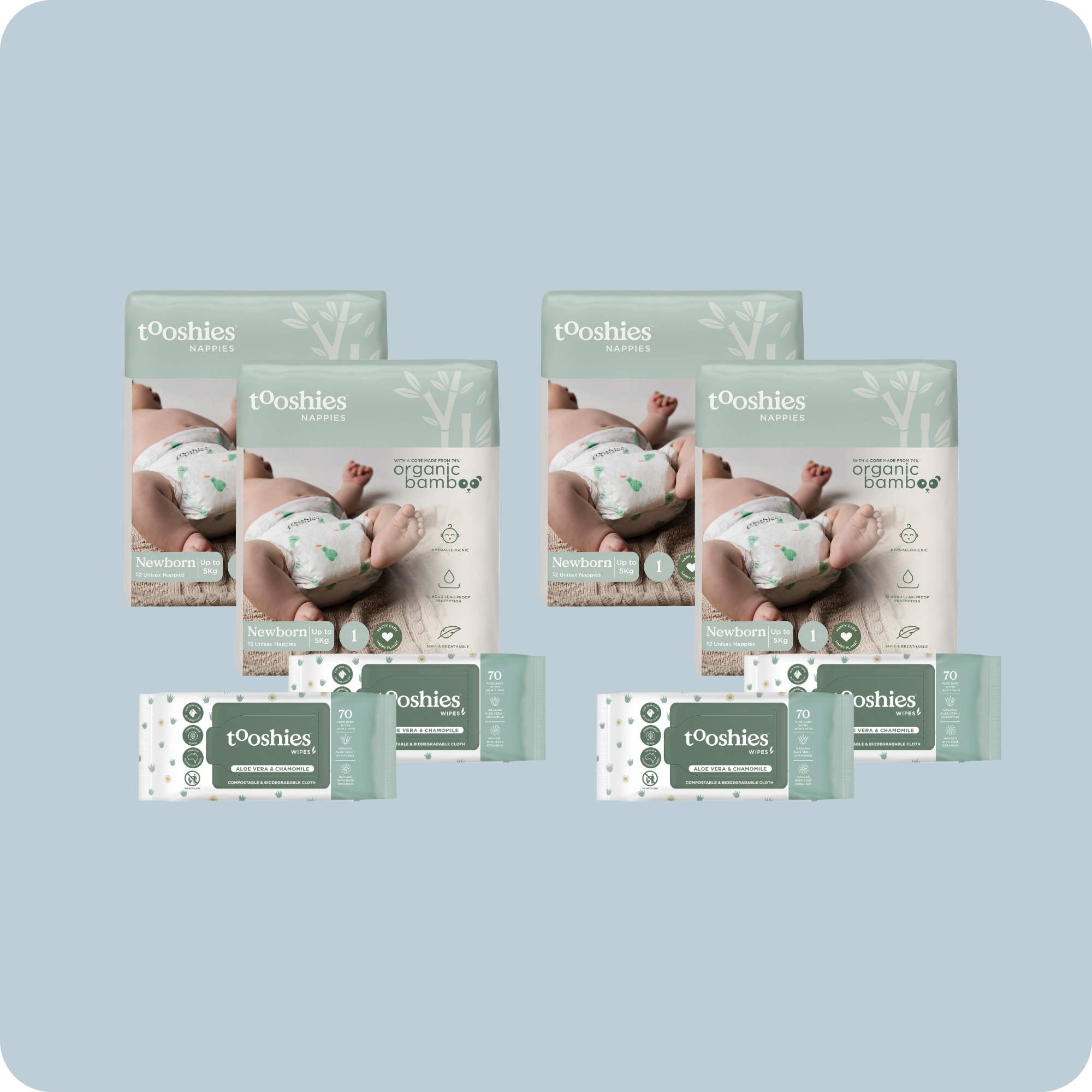 Tooshies Size Nappy Wipes Bundle 3-5kg - Main Image