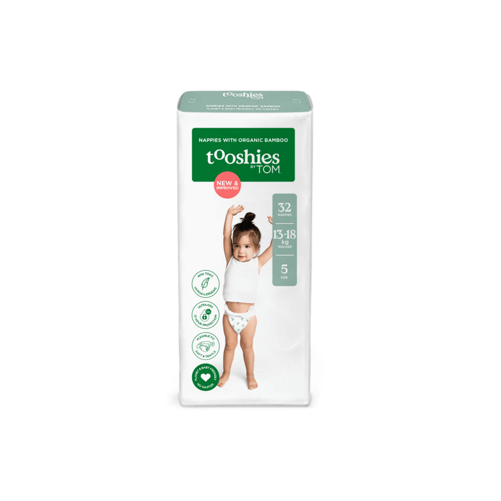 tooshies single bamboo walker nappy size 5 32 pack